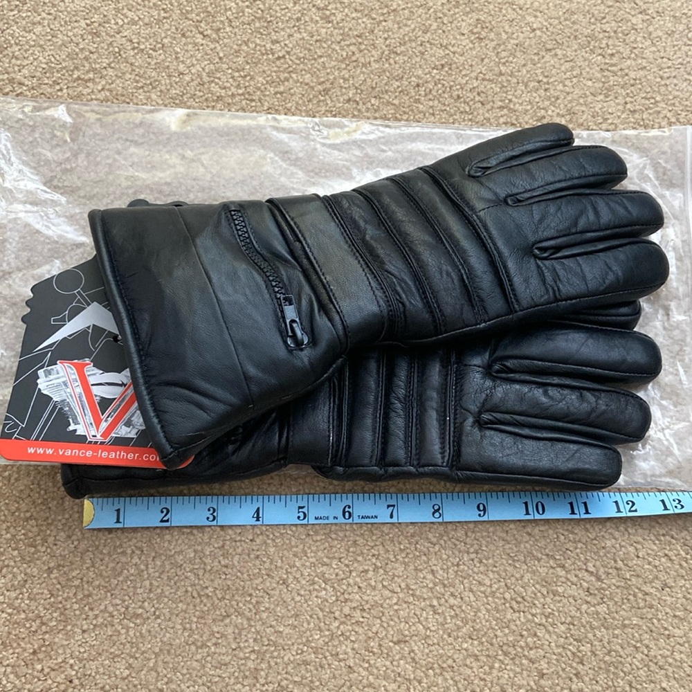 Vance Leather USA Men’s Leather Riding Gloves